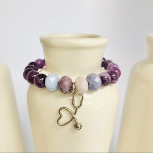 GEMSTONE | Amethyst Doctor Medical Beaded Bracelet